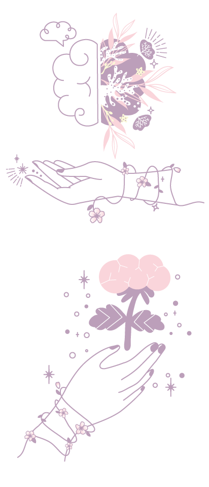 Audrey Jaubert, fondatrice d'Örora Blossom et graphiste spécialisée en identité visuelle